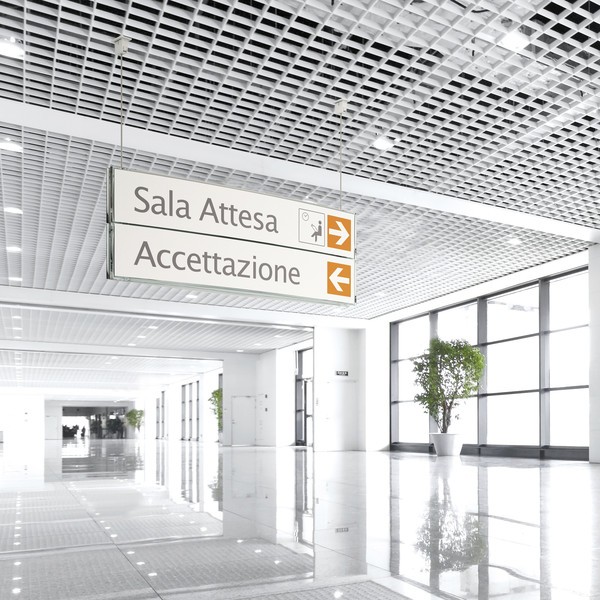 targa sospesa bifacciale