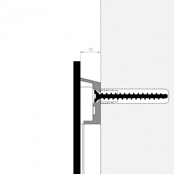 profilo magnetico per fissaggio pannelli a parete