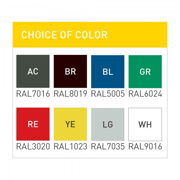 Cartello a parete, bordi ABS colorati, Signcode Color Wall I Kd visual