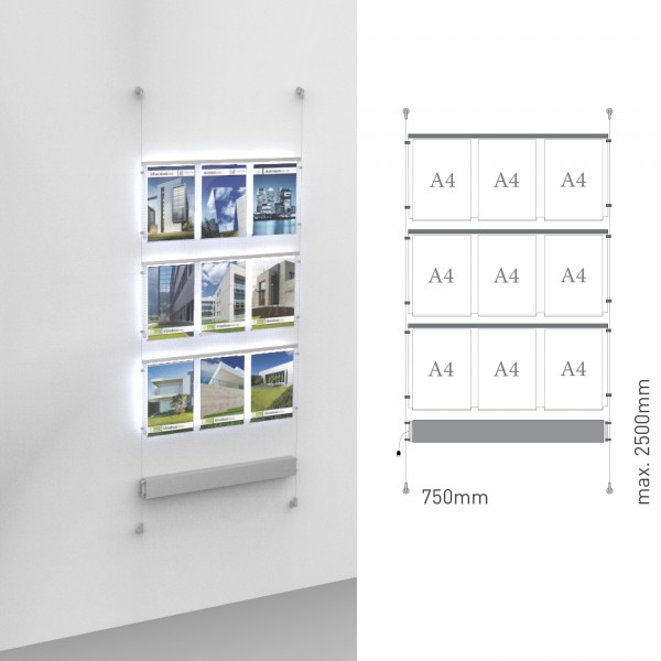 tasche luminose da vetrina