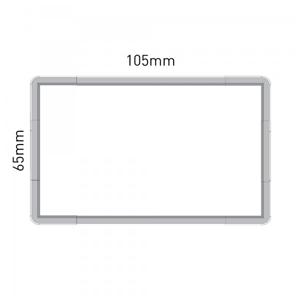 Cartello modulare intercambiabile a parete, alluminio anodizzato