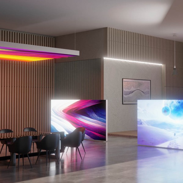 cornice luminosa per stampe in tessuto  cornice luminosa per stampe in tessuto