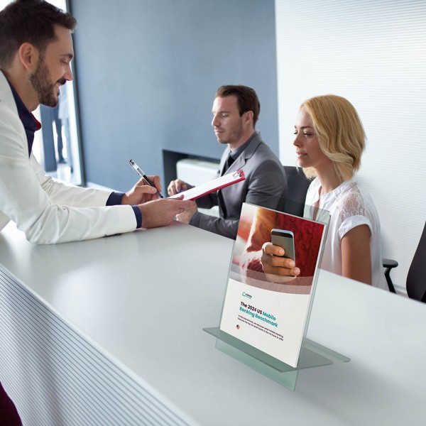 espositore per depliant da banco