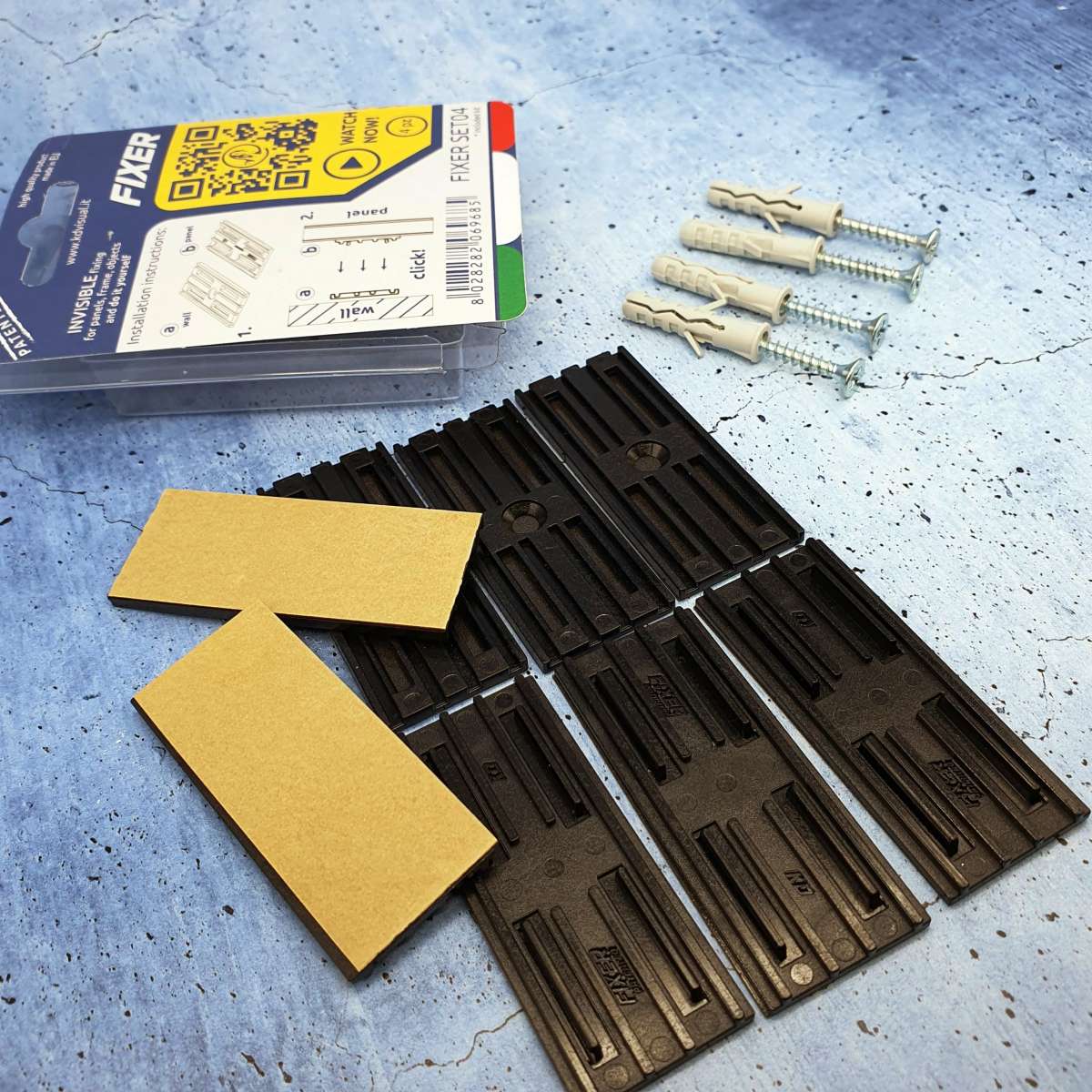 Set Fixego Per 3.4-4 Mq Kit Fixego Per Fissaggio Invisibile Lame Terrazza Legno - Per Spessori 19-25 Mm, Larghezze 120-150 Mm