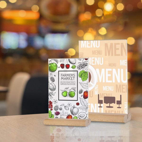 porta avvisi con base in legno da banco porta avvisi con base in legno da banco