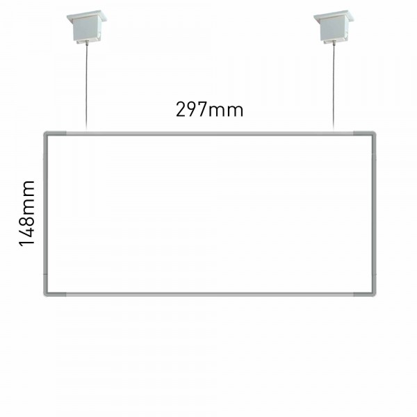 Cartello modulare intercambiabile con sistema a soffitto