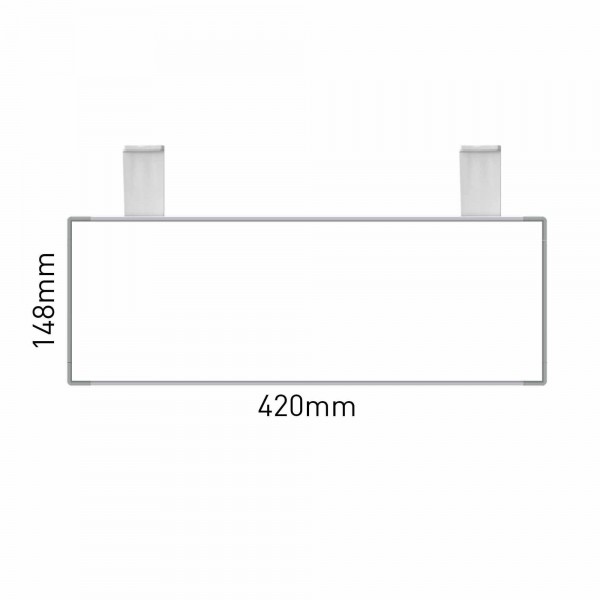 Cartello modulare intercambiabile con sistema a soffitto