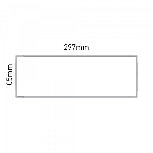 Cartello modulare intercambiabile a parete, alluminio anodizzato