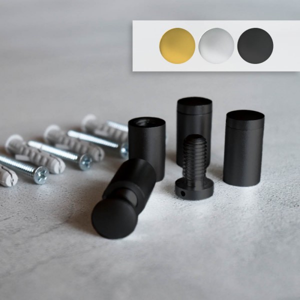 distanziale in alluminio con sistema a vite