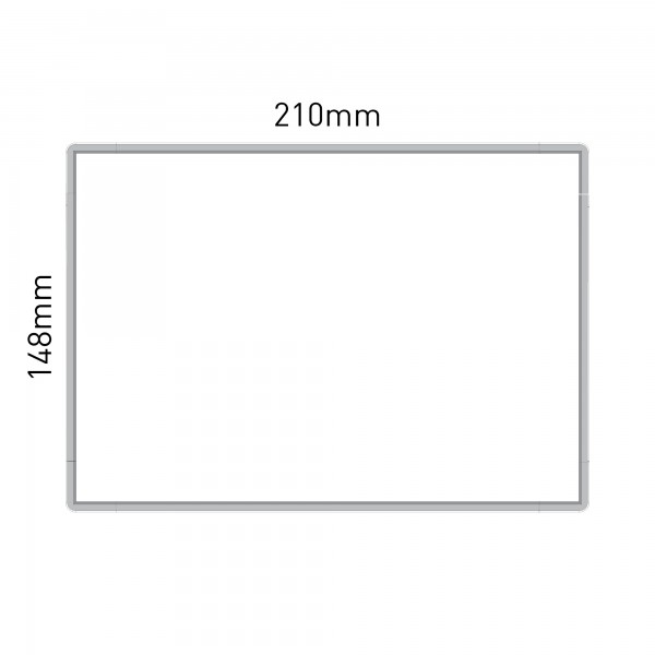 Cartello modulare intercambiabile a parete, alluminio anodizzato