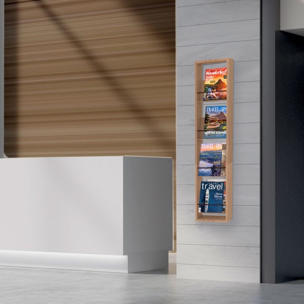 espositore in legno da parete per depliant e riviste espositore in legno da parete per depliant e riviste