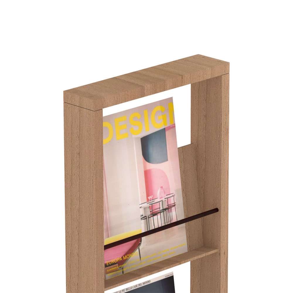 ROYUMI Portariviste In Legno Massello Da Parete, 60x16x9 Cm, Per Riviste, Depliant, Posta, Quaderni E Calendari, Montaggio Facile Con Hardware Incluso