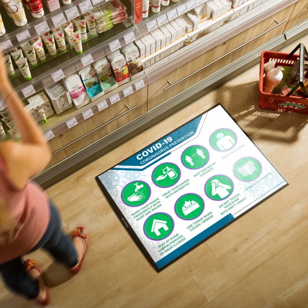 tasca da pavimento per inserimento stampa informativa