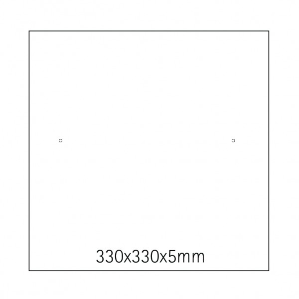 ripiano in acrilico trasparente - con due fori da 4 mm misura 330x330x5mm