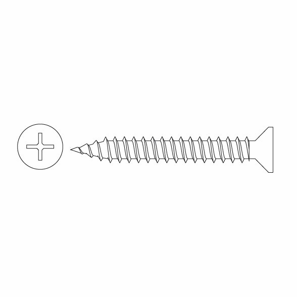 rec countersunk screw 3,5x35 vite 3,5x35